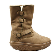 Stivaletti Dimagranti Siberia Donna Beige In Camoscio